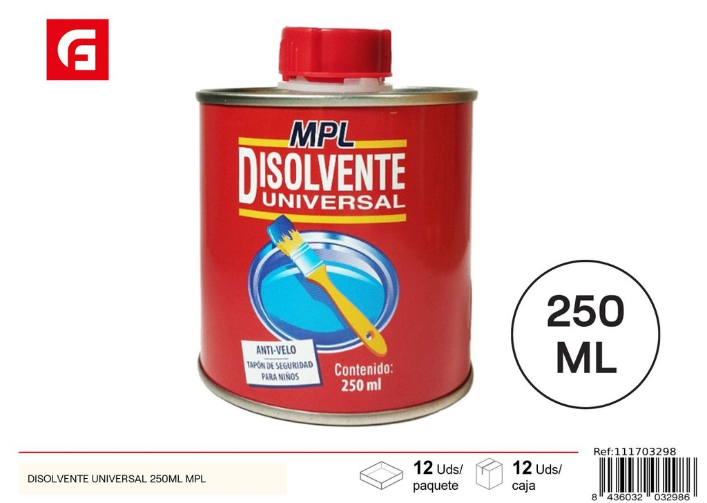 Disolvente universal 250ml MPL