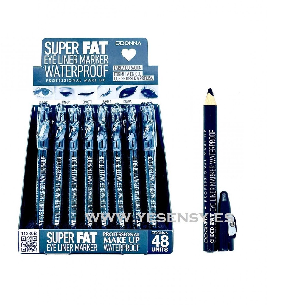 Eyeliner Super Fat Marker Waterproof 48/u 11230B para maquillaje