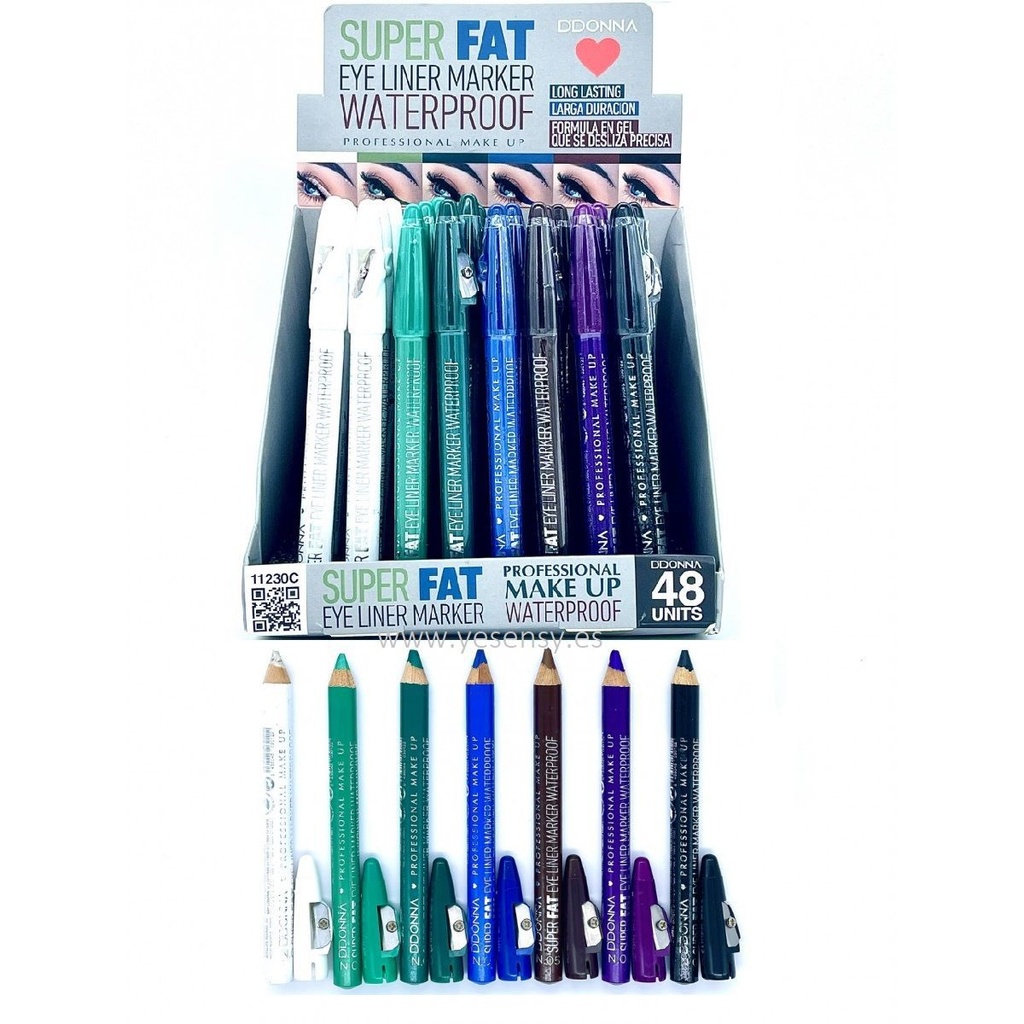 Eyeliner Super Fat Marker a base de agua 48/u 11230C