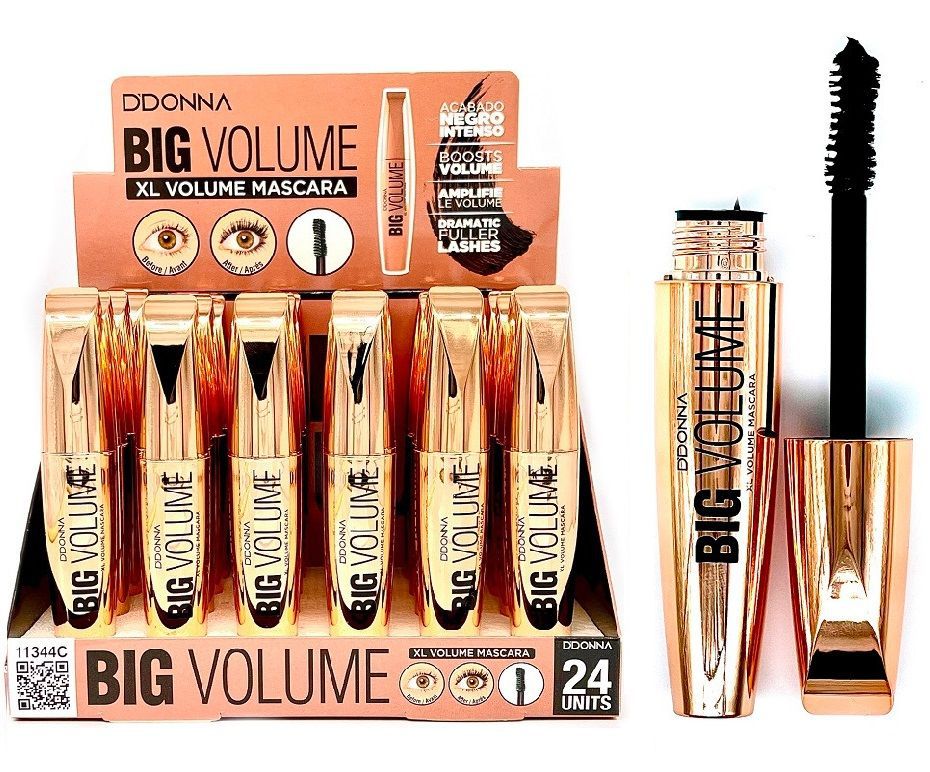 Máscara de pestañas Big Volume Waterproof 24/u para maquillaje