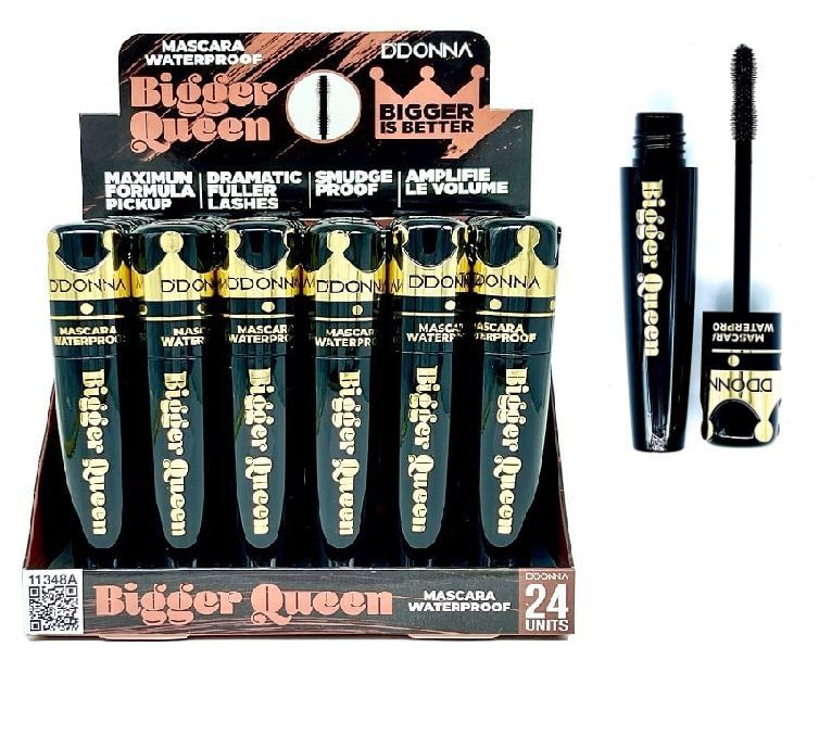 Máscara de pestañas Bigger Queen 24 unidades maquillaje