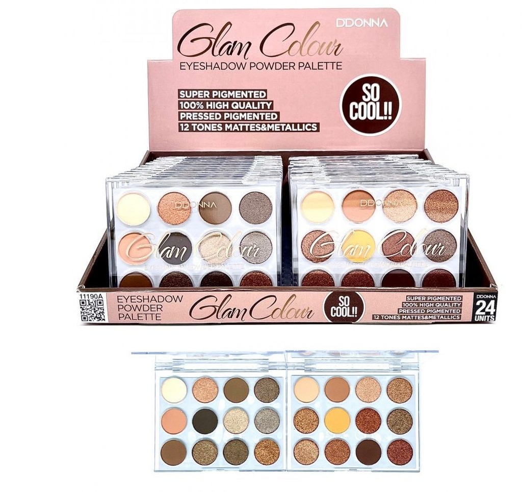 Sombra de ojos Glam Colour 24 unidades 11190A - Cosméticos para ojos