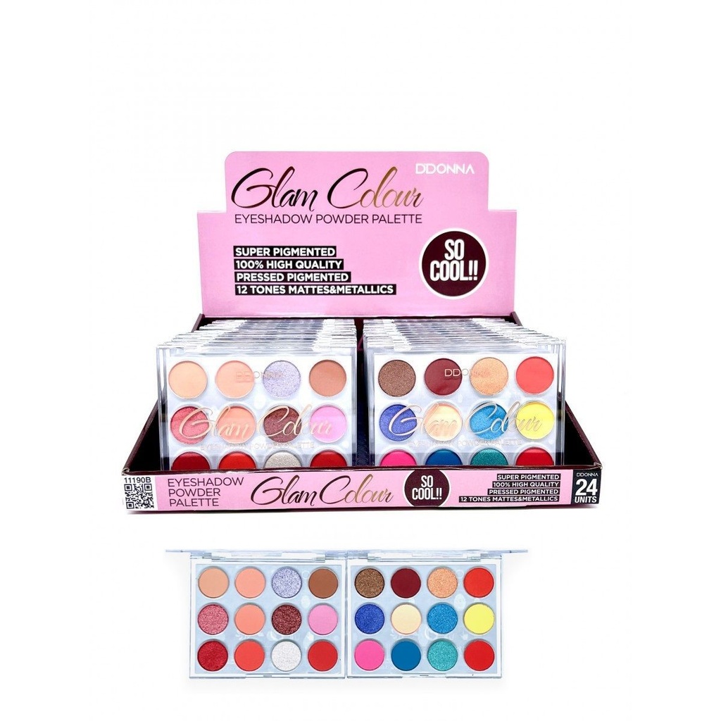 Sombra de ojos Glam Colour 24 unidades 11190B - Cosméticos para ojos