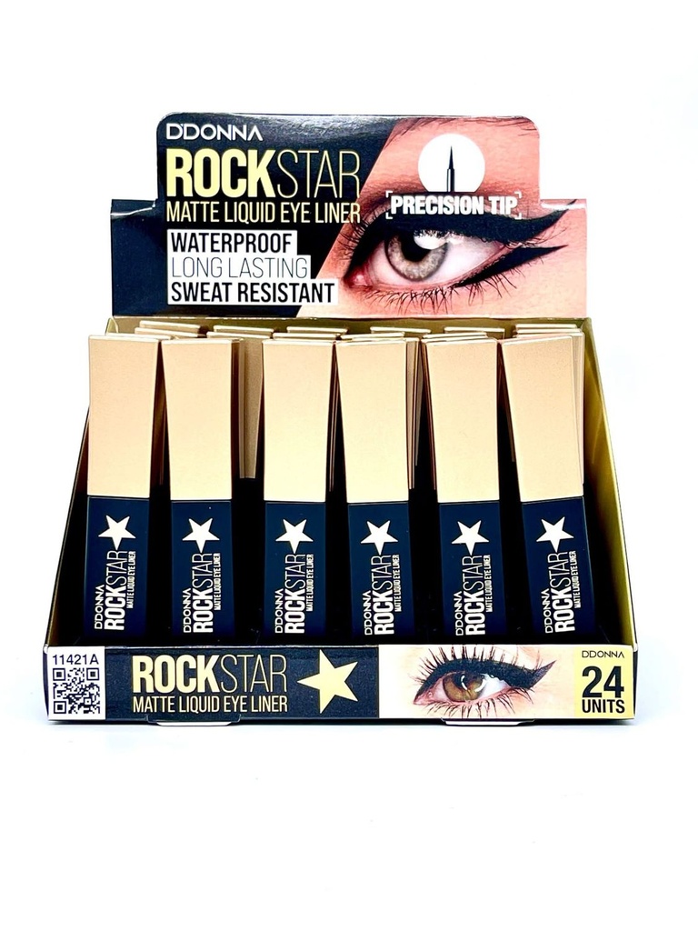 Eyeliner Rockstar waterproof 24 unidades 11421A para delineado de ojos