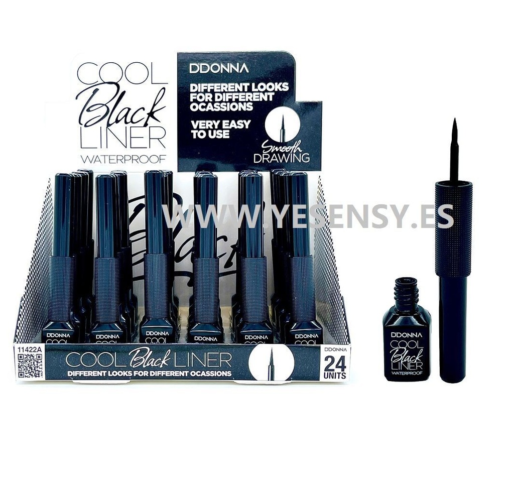 Eyeliner Cool Black 24 unidades para maquillaje