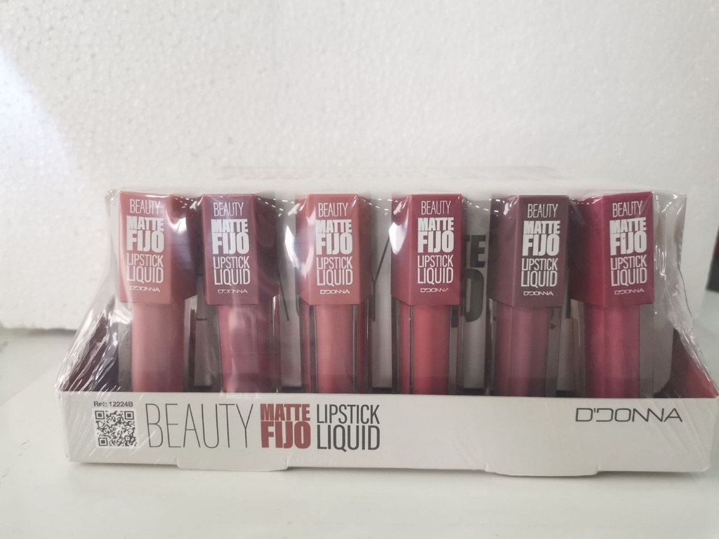 Lipstick líquido mate fijo 24/u 12224B DD para maquillaje