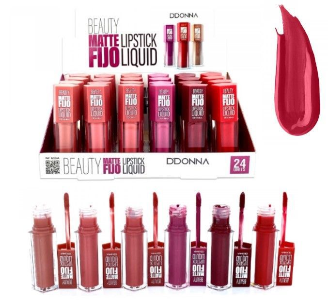 Beauty matte fijo lipstick liquido 24 unidades - Cosméticos