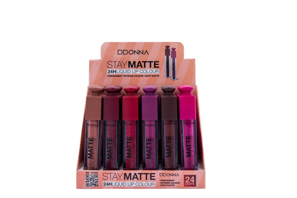 Lápiz labial mate 24h 24/u 12240A DD para maquillaje