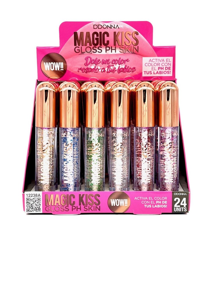 Brillo labial Magic Kiss 24/u para maquillaje