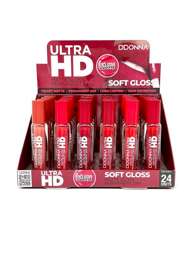 Gloss mate ultra HD 24/u 12258A DDONA cosmético brillo labial