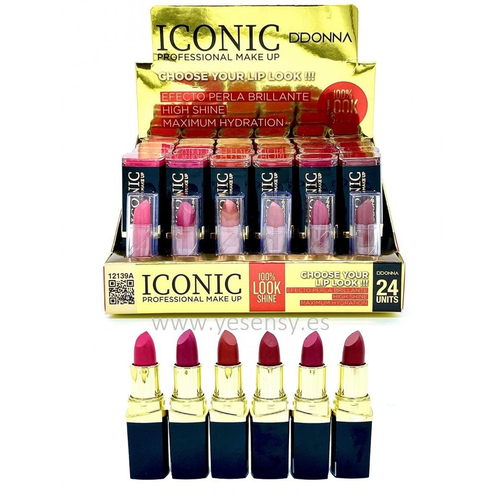 Lipstick Iconic Ddonna 24/u 12139A para maquillar labios