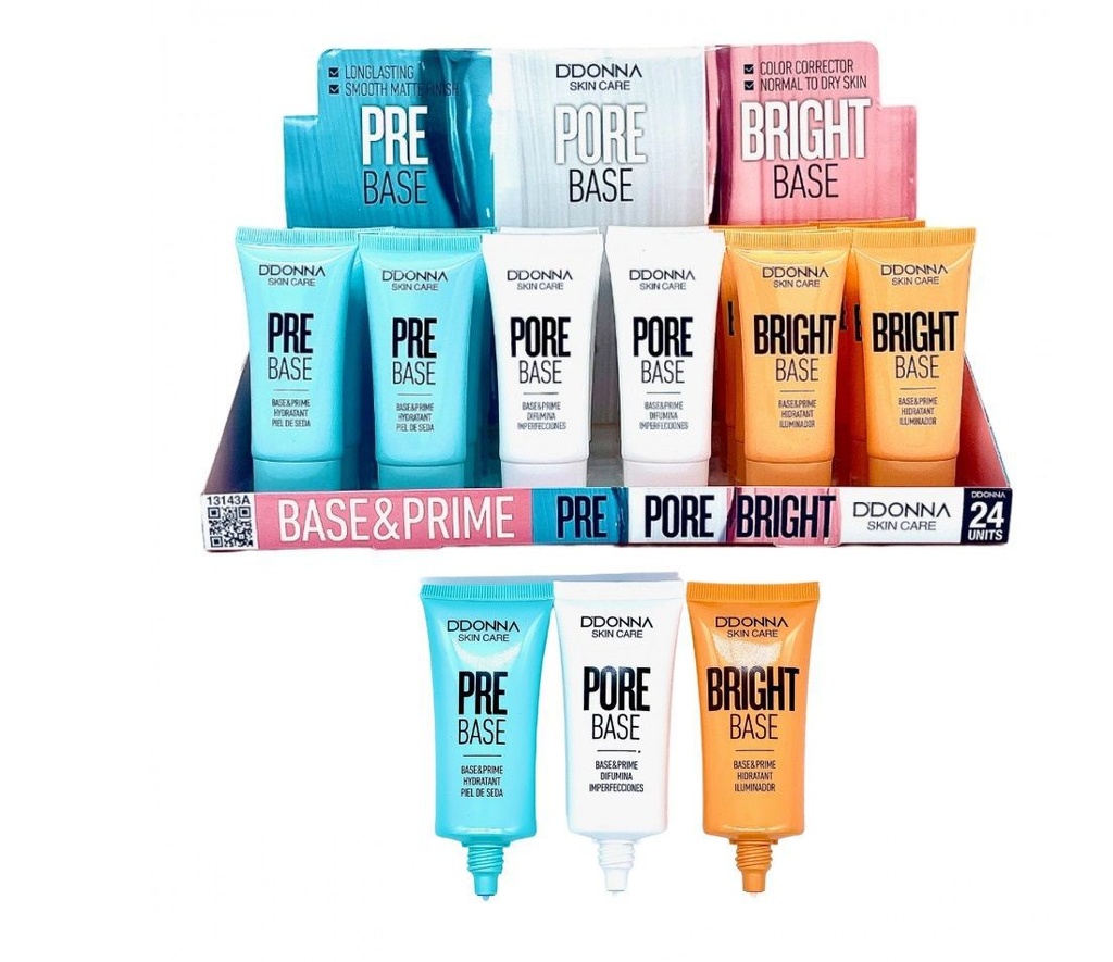Base y primer de cuidado de piel 24/pc - Cosméticos