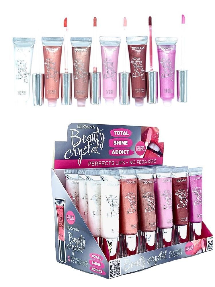 Brillo labial Lip Gloss Beauty Crystal 24/u DDONNA para maquillaje