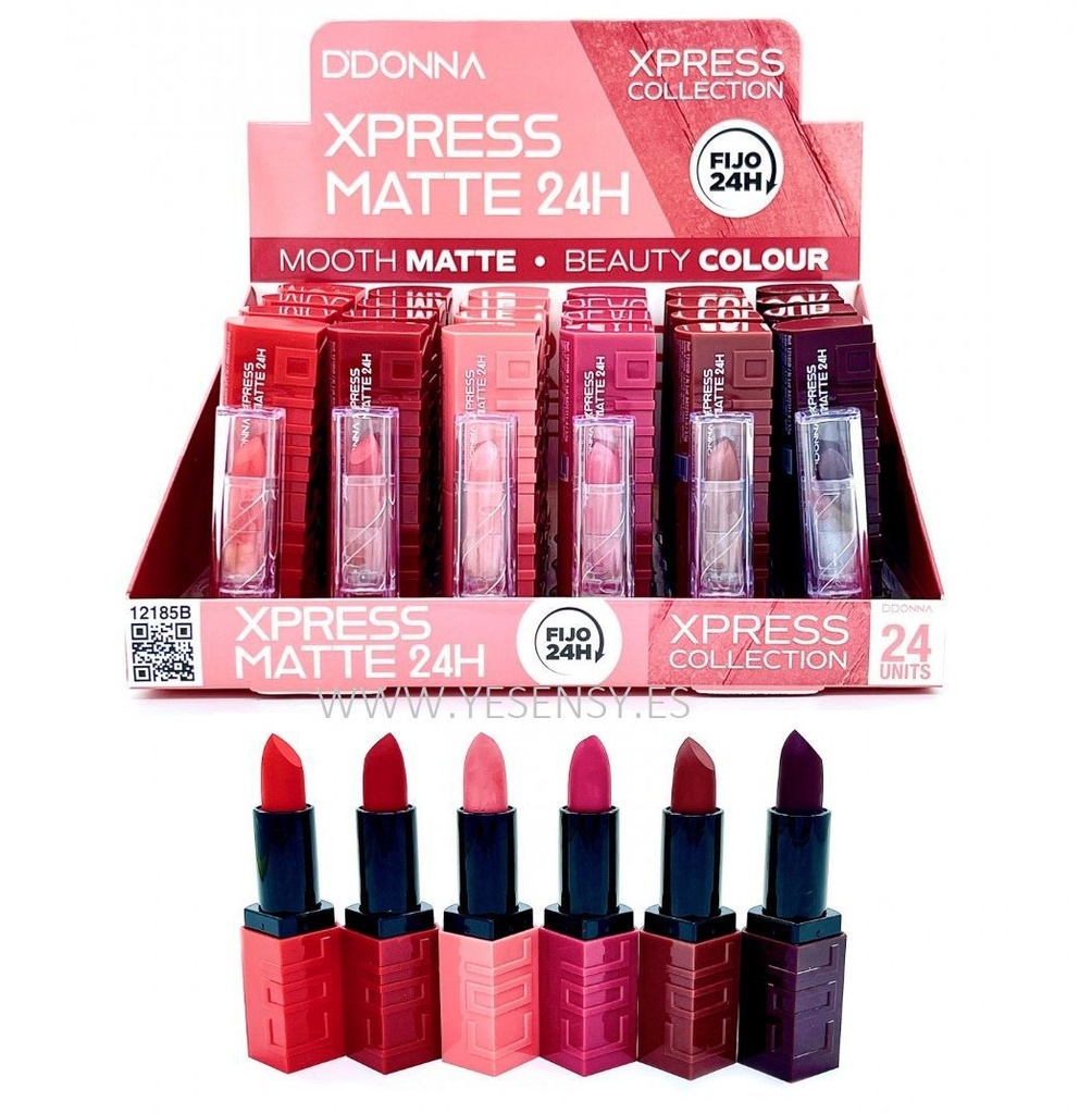 Lipstick Xpress Matte 24h 24/u 12185B DDona para maquillaje