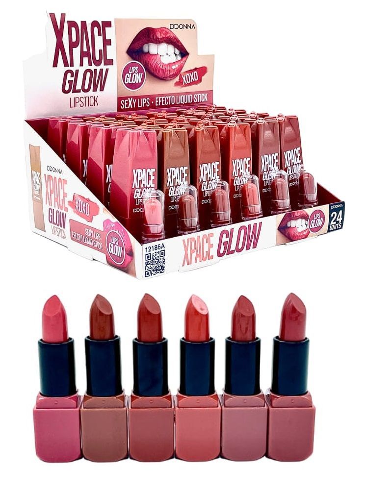 Lipstick Xpace Glow 24/u 12186A barra de labios resistente