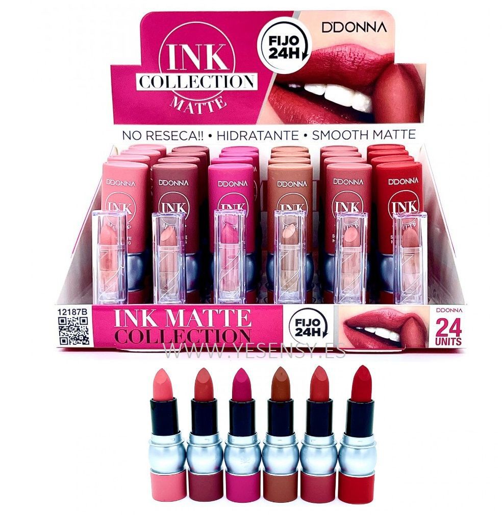 Lipstick Ink Matte 24h 24/u 12187B para maquillaje