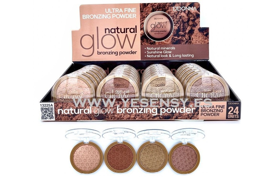 Polvo bronceador natural glow 24/u 13225A para maquillaje