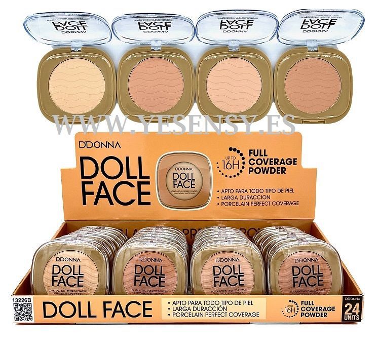 Polvo compacto Doll Face 24/u para maquillaje facial