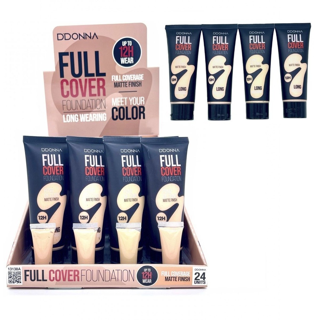 Maquillaje Full Cover Foundation 24 unidades 13138A