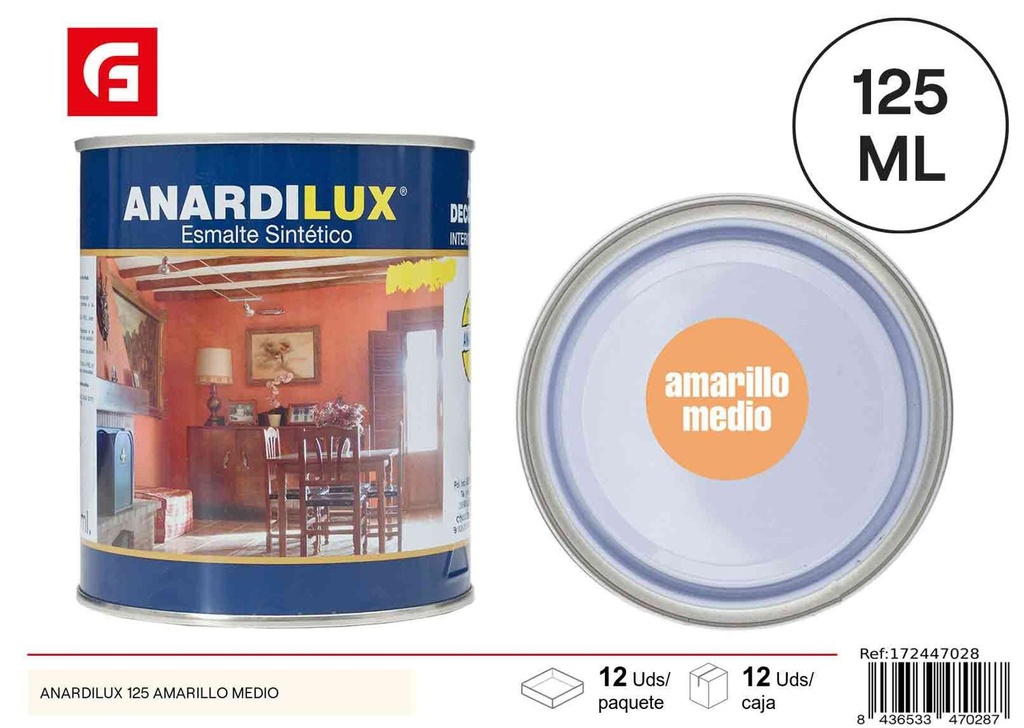 Pintura ANARDILUX 125 amarillo medio - Productos de pintura