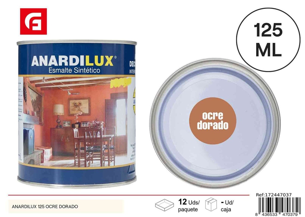 Pintura Anardilux 125 ocre dorado para bricolaje y manualidades