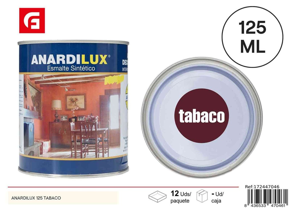 Pintura sintética tabaco 125ml ANARDILUX 125 - Productos de pintura