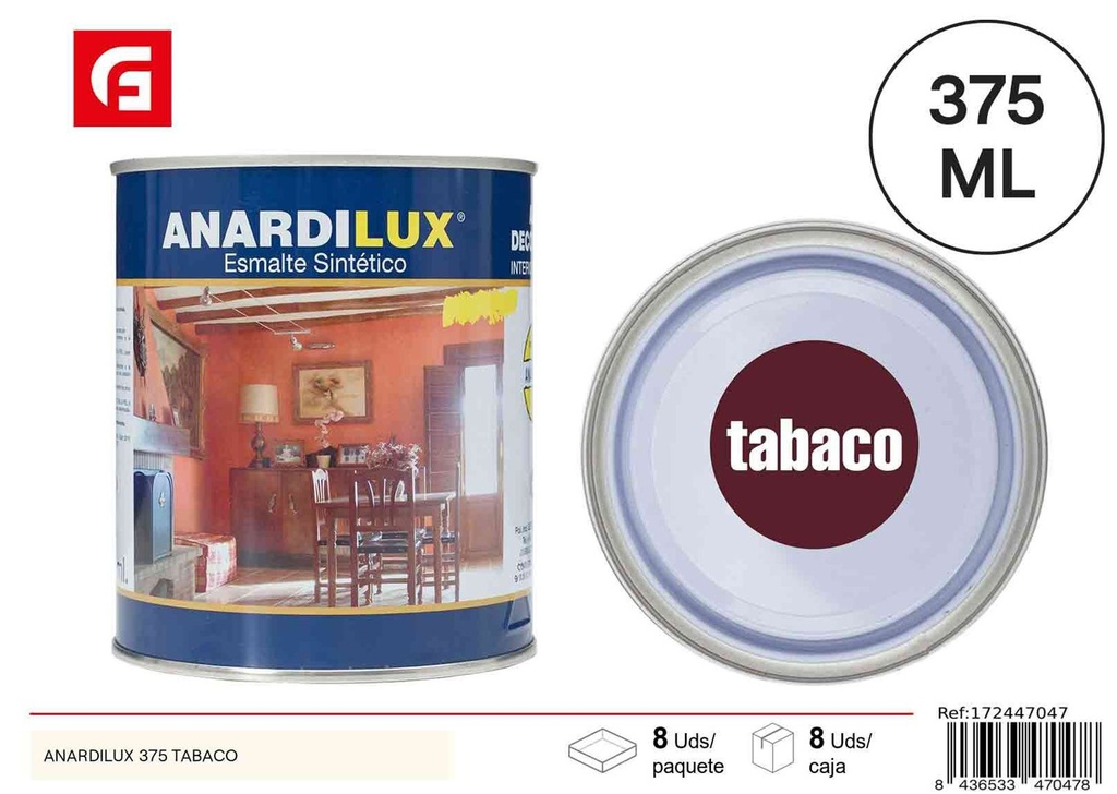 Pintura Anardilux 375 tabaco para decoración