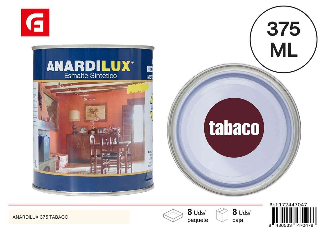 Pintura acrílica tabaco 375ml - Pinturas de ferretería