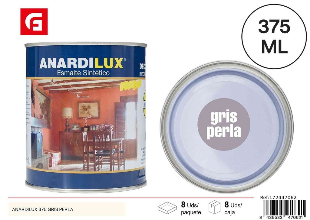 Pintura Anardilux 375 gris perla para proyectos de bricolaje