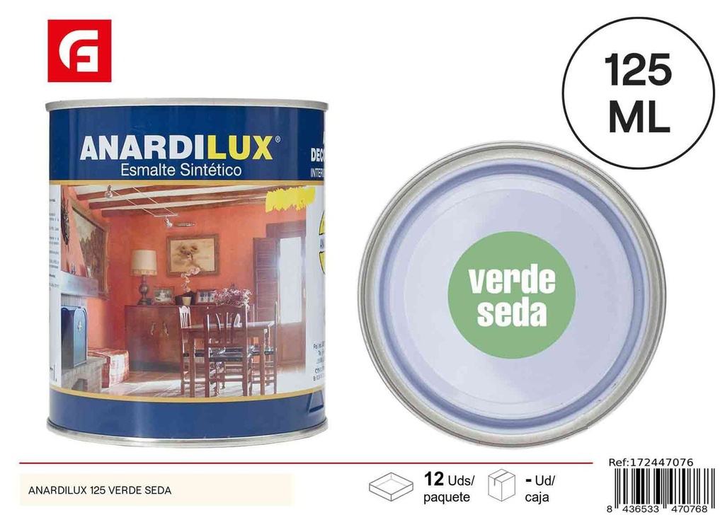 Pintura Anardilux verde seda 125ml