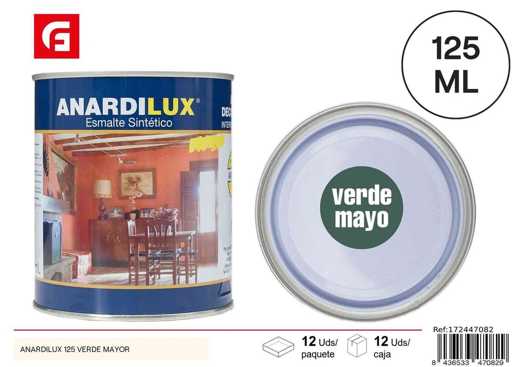 Pintura Anardilux 125ml verde mayor