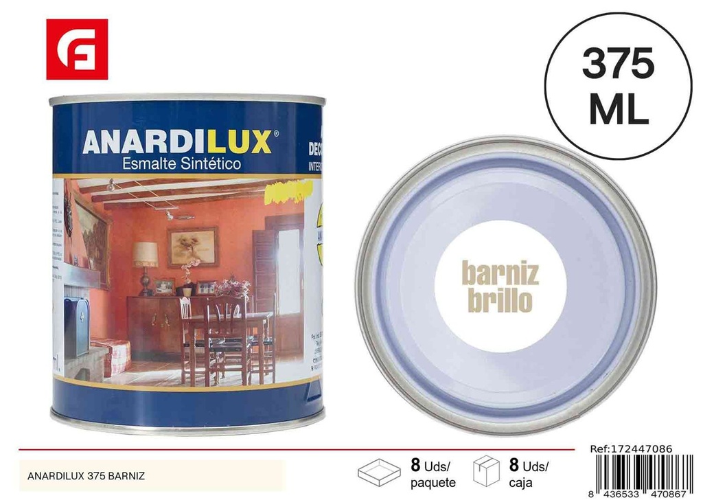 Barniz Anardilux 375 para pintura y protección