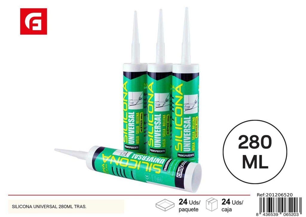 Silicona universal 280 ml - Productos de ferretería