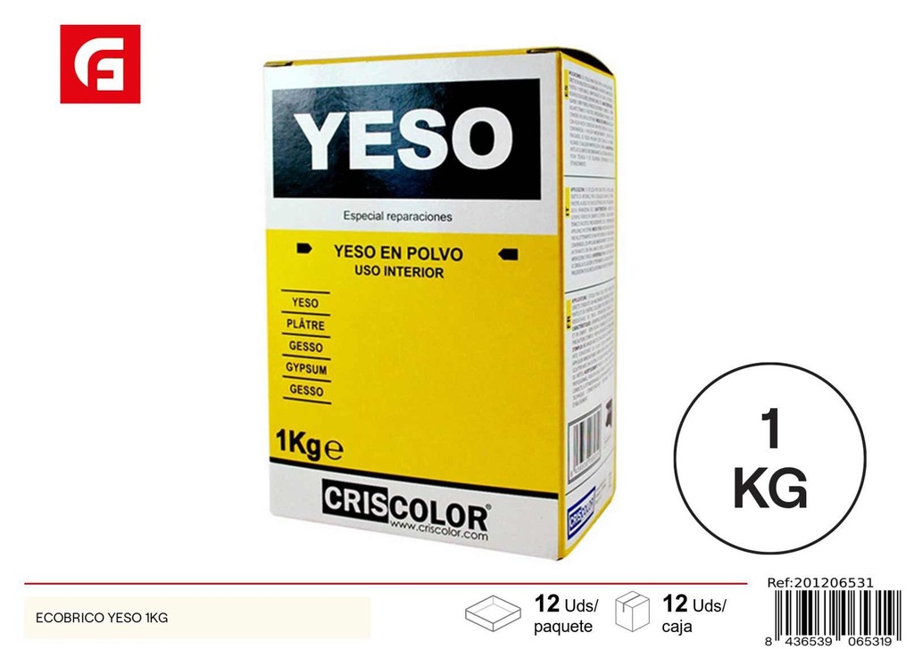 Yeso ecológico Ecobrico 1kg