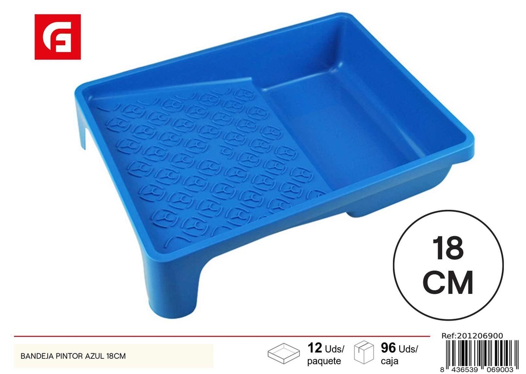 Bandeja pintor azul 18cm - Accesorios de pintura y ferretería
