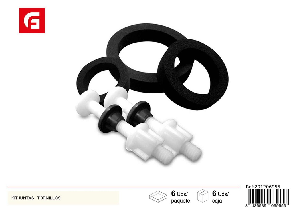 Kit unión juntas y tornillos - Accesorios de baño