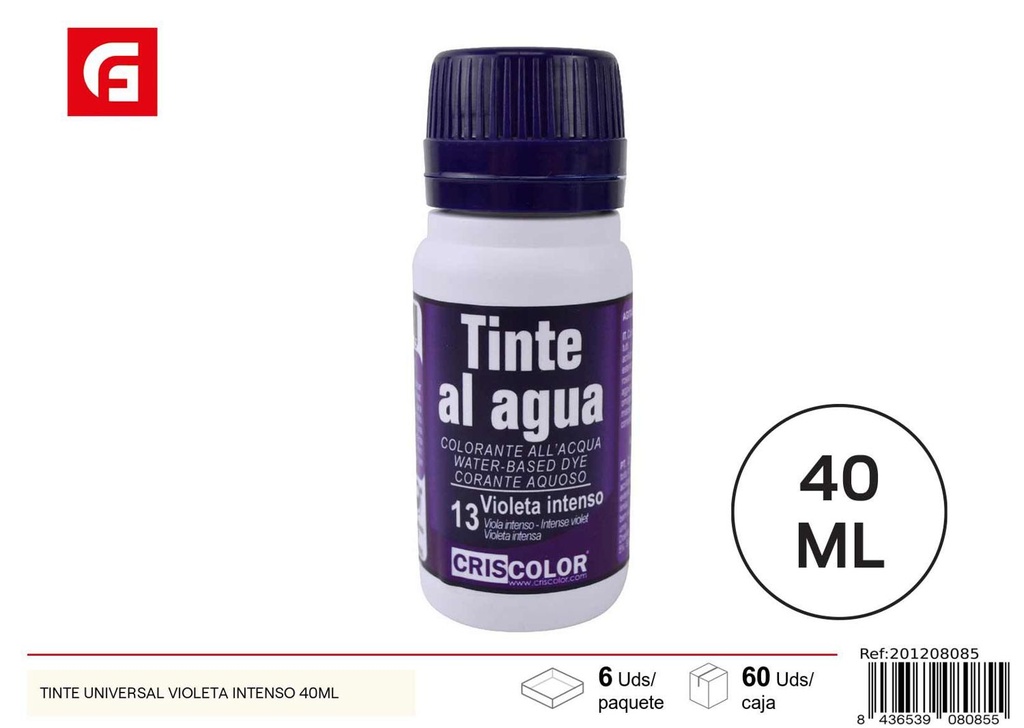Tinte universal violeta intenso 40ml - Pintura y tinte universal