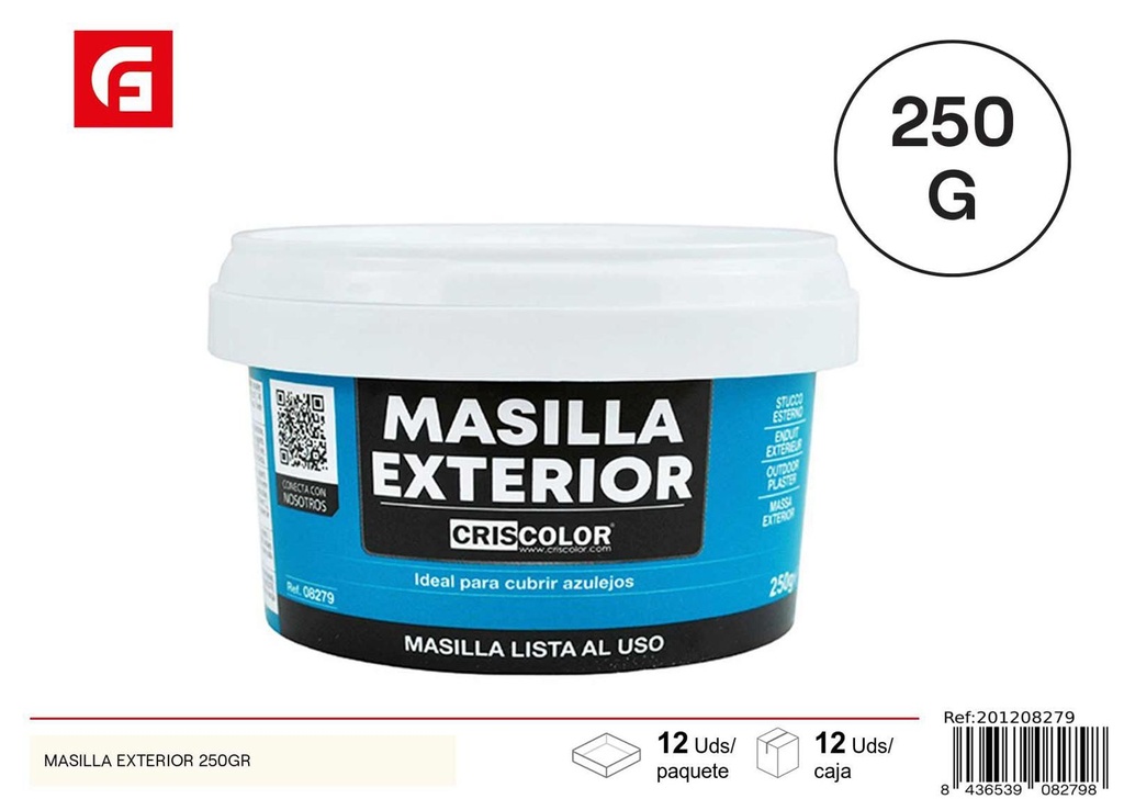 Masilla exterior 250gr para reparaciones