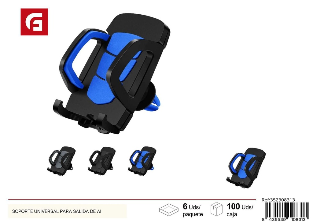 Soporte universal para salida de aire para teléfonos