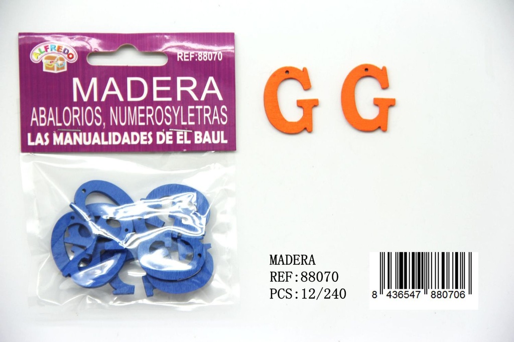 Figura de madera letra "G" 20x25mm