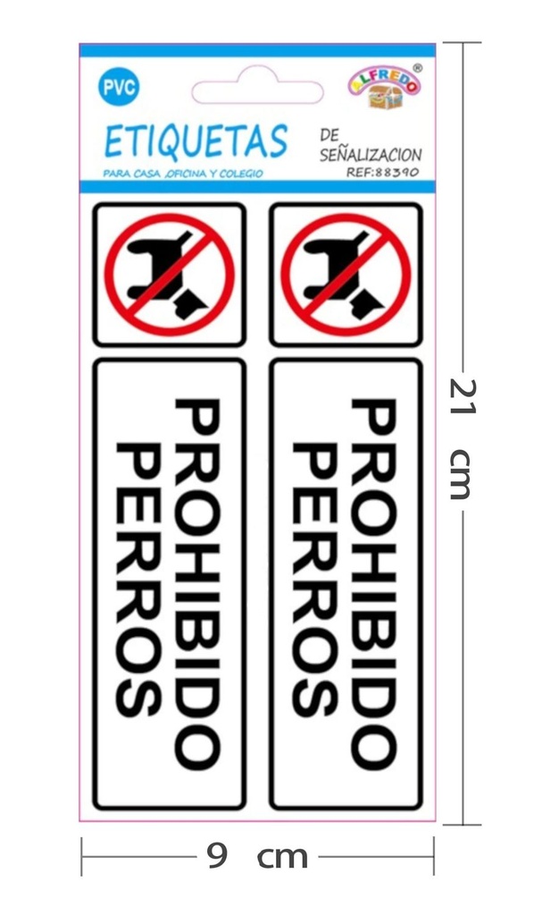 Etiquetas de señalización 9 x 21 cm - Señalización PVC