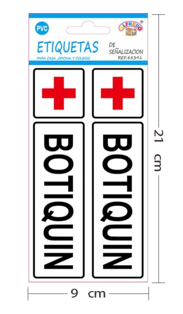 Etiquetas de señalización 9 x 21 cm - Señalización PVC