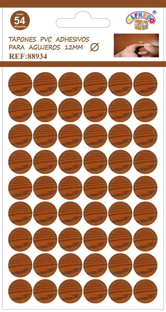 Tapones de PVC autoadhesivos 10x15 cm color teka - Accesorios decorativos