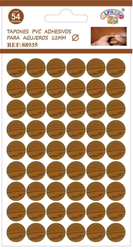 Tapones de PVC autoadhesivos 10x15 cm color nogal - Accesorios decorativos
