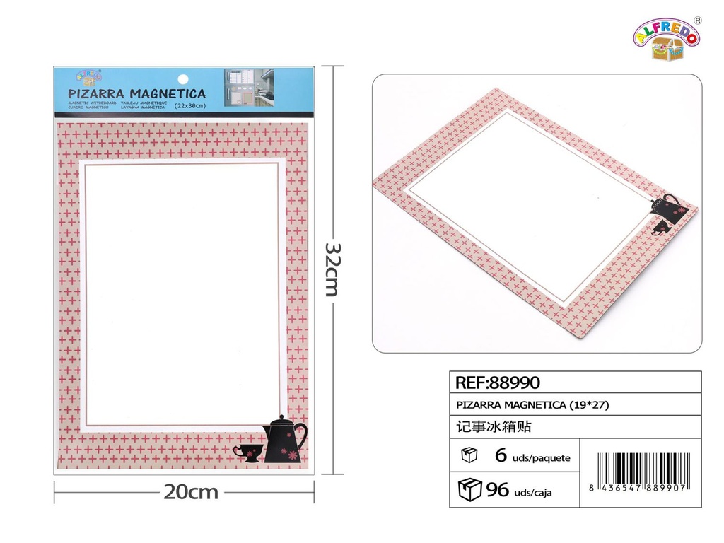 Pizarra Magnética 19X27CM - Pizarra magnética para notas