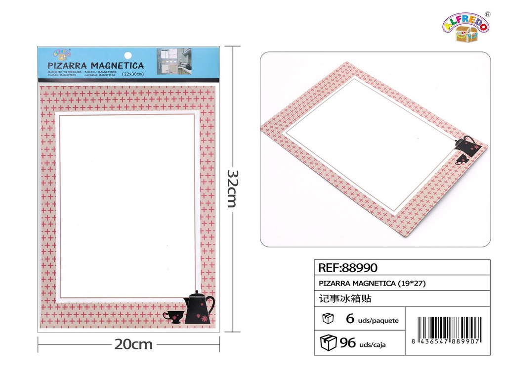 Pizarra magnética 19x27cm
