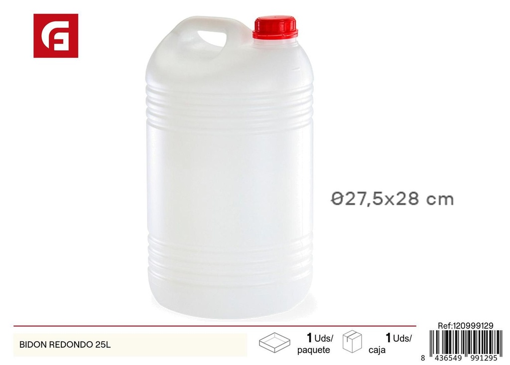 Bidón redondo de 25L - Accesorios de cocina