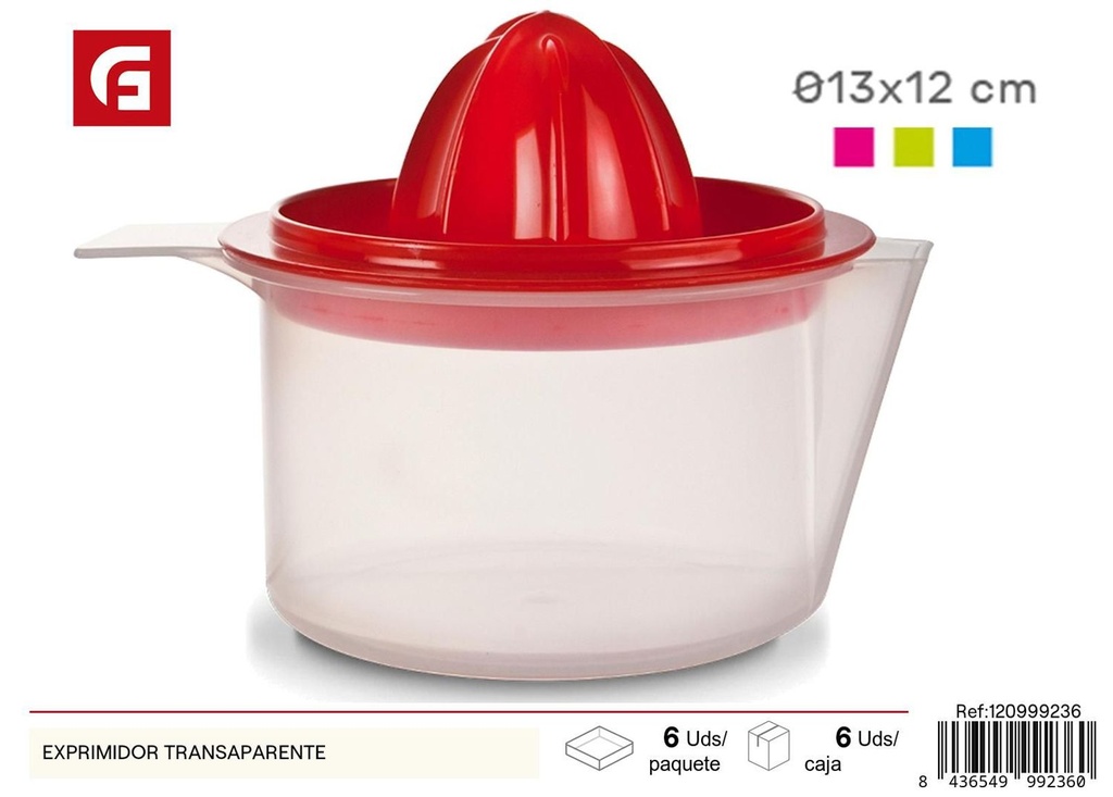 Exprimidor de plástico transparente - Utensilios de cocina