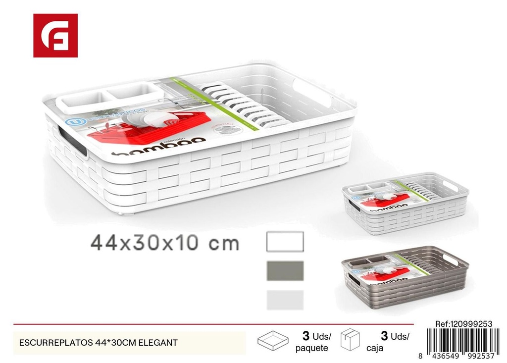 Escurreplatos 44x30cm Elegant para cocina