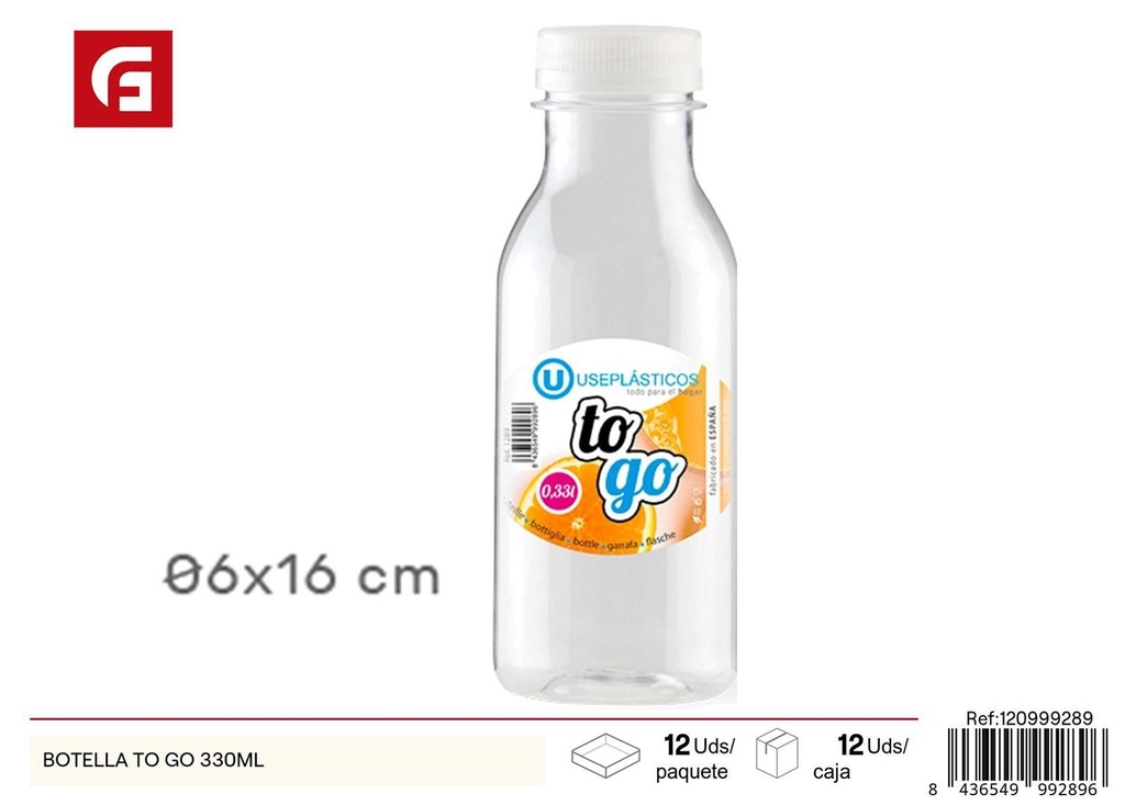 Botella para llevar de plástico 330 ml - Artículos de cocina